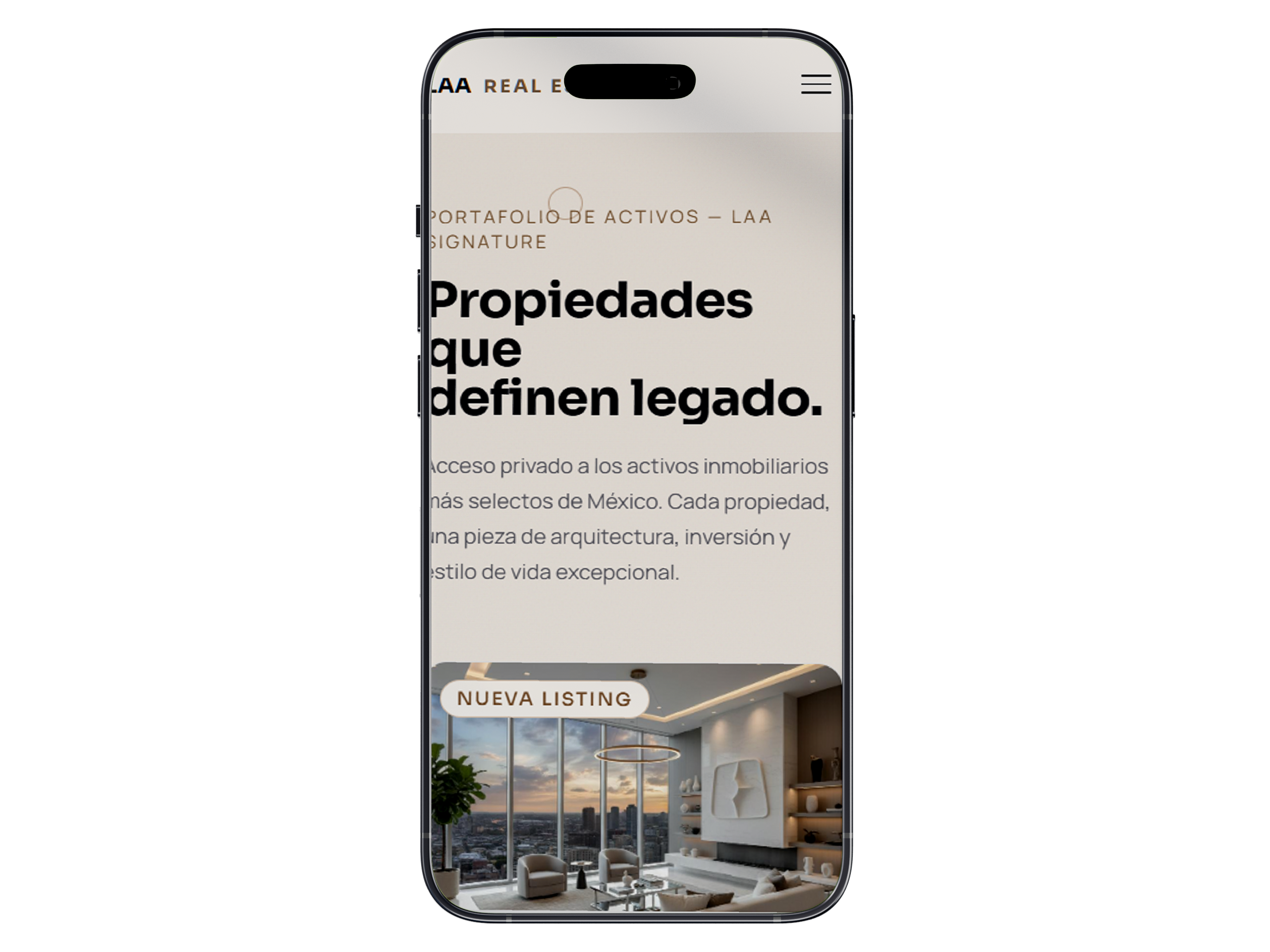 LAA Real Estate — Móvil